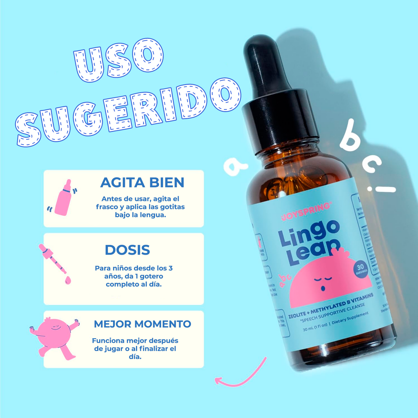 Lingo Leap - Gotitas de Zeolitos para apoyo al habla
